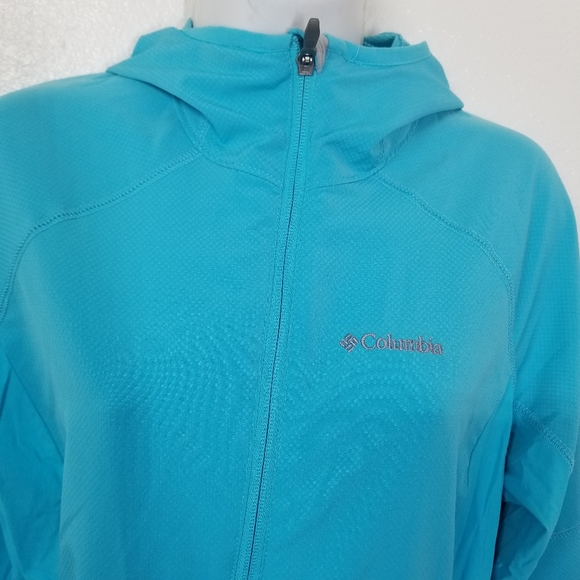 Columbia Size M Blue Jacket Omnishield Advanced Repelancy Lightweight Sportswear - Picture 3 of 7